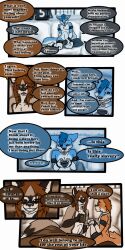 ♠ 1:2 2019 9:18 anthro biped cobalt_(tatsuchan18) collar comic detailed_background dialogue duo english_text fur hair hi_res male open_mouth sitting spade_(tatsuchan18) speech_bubble suit_symbol tatsuchan18 text
