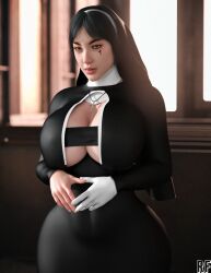 1girls 3d ass big_ass big_breasts big_thighs bottom_heavy breasts bust busty chest curvaceous curvy curvy_figure female female_focus hips hourglass_figure huge_ass huge_breasts human large_ass large_breasts legs light-skinned_female light_skin lips mature mature_female nun nun's_habit original original_character rude_frog sister_eunhwa slim_waist thick thick_hips thick_legs thick_thighs thighs top_heavy voluptuous waist wide_hips