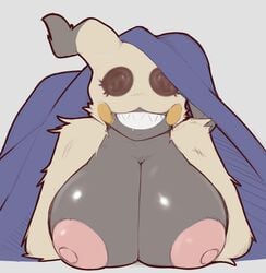 1girls anthro areolae big_breasts breasts dibujosv12 female female_only game_freak huge_breasts large_breasts mimikyu nintendo nipples pokémon_(species) pokemon pokemon_(species) smile solo solo_female trixie_(jarsti_weebston)