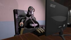 1girl 1girls at_computer badatsfm big_breasts black_latex boob boob_focus boobs_bigger_than_head boobs_focus breast breast_focus breasts breasts_bigger_than_head breasts_focus computer computer_monitor female female_focus female_only fempyro fully_clothed fully_clothed_female gas_mask girl girl_focus girl_only girls_only gothtcatgirl latex pc pyro_(team_fortress_2) sfm source_filmmaker team_fortress_2 tf2 tit tits_bigger_than_head tits_focus
