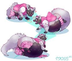 absurd_res animal_genitalia animal_penis ass balls belly canine_genitalia canine_penis clothing femboy feral fluffmoss generation_3_pokemon genitals hi_res knot legwear male morbidly_obese morbidly_obese_feral multi_nipple nintendo nipples obese obese_feral overweight overweight_feral penis pokemon pokemon_(species) poochyena sequence sheath solo thigh_highs torn_clothing weight_gain