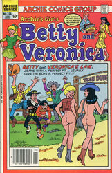 archie_comics bag betty_and_veronica betty_cooper black_hair blonde_hair casual comic_cover female footwear headwear human pale_skin public veronica_lodge