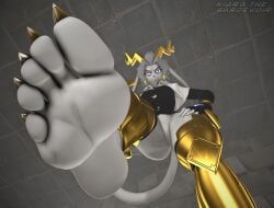 1girls anthro foot_fetish pov pov_eye_contact stomp sybil_(pseudoregalia) tagme theprinceofdarkn3ss
