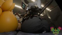16:9 absurd_res animatronic anon ass big_butt butt_crush butt_focus butt_smother crushed_micros electronics facesitting female five_nights_at_freddy's five_nights_at_freddy's_2 for_a_head giantes group hi_res human humanoid machine male male/female mammal object_head omananimations robot robot_humanoid scottgames screen screen_face screen_head sitting_on_another smothering teasing teasing_with_butt television thick_thighs toy_chica_(fnaf) tv_head tv_head_robot widescreen