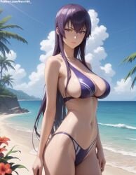 1girls 2d ai_generated areolae armpit bare_arms big_breasts bikini bikini_bottom bikini_top breasts chest curvy curvy_figure cute cute_face dark_hair detailed eyelashes eyeshadow female female_only fit fit_female focus hair high_quality highschool_of_the_dead large_breasts legs light-skinned_female light_skin lips lipstick long_hair looking_at_viewer makeup mascara nero100 outdoors outside pale-skinned_female pale_skin posing purple_eyes purple_hair saeko_busujima sagging_breasts seductive seductive_look stable_diffusion straight_hair swimsuit swimwear tagme thighs thin_waist