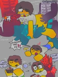 !! 1x1x1x1 1x1x1x1_(forsaken) 4boys 69_position brown_hair cake cake_slice claws cum cum_on_face forsaken_(roblox) gang_bang gangbang gay gay_sex glowing_veins gradient_skin male male/male/male nervous open_mouth roblox roblox_game self_upload shedletsky shedletsky_(forsaken) sucking_penis sukyung5559 tagme veiny_penis watermark yellow_skin yksteldehs yksteldehs_(forsaken)