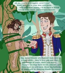 2boys 2male 2males abandoned abandonment angry angry_expression angry_face balls blue_clothing blue_eyes brown_hair bush bushy_pubes clothed_male_nude_male cock_out colonial colonial_clothing colonialism cravat crazy_hair dark_hair digital_art digital_drawing_(artwork) digital_media digital_media_(artwork) evil_eyes evil_grin evil_smile hairy hairy_balls hairy_chest hairy_legs hairy_male hero hero_in_trouble huge_balls huge_cock imminent_rape imminent_reverse_rape jungle jungle_boy left_alone male male_only mr_shrink naked naked_male original original_character original_characters penis restrained reverse_rape saliva smug smug_expression smug_face smug_grin smug_smile snarl snarling spit tan_body tarzanesque tied tied_to_tree tied_up uncivilized untamed villain villain_on_hero vine_bondage vines waistcoat wild_hair wild_man wildman