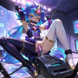 2d ai_generated artist_request bondage chains crying female forced_orgasm gag league_of_legends penetration sex sex_machine star_guardian_series star_guardian_zoe tagme zoe_(league_of_legends)