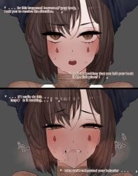 comic comic_page dnpa fat_thighs female guardian_tales lahn_(guardian_tales) scrivener_lahn_(guardian_tales) stitched tagme