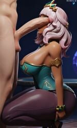 1boy 1girls ai_generated cant_see_the_haters female league_of_legends lowres male penis penis_on_face qiyana_yunalai