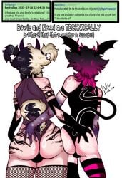1boy 2boys ask_an_incubus ask_blog ass ass_crack ass_focus ass_grab ass_up boy demon demon_boy demon_horns demon_humanoid demon_tail demon_wings fangs femboy femboy_focus femboy_only femboysub feminine_male incubus interactive male male_focus male_only mantislord nervous nervous_smile nyxxi short_hair stripes sweat sweating text text_box text_bubble