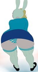 2021 adventure_time ass ass_focus bending_over butt_focus cartoon_network dat_ass female female_focus female_only fionna_the_human_girl flats footwear large_ass large_butt large_thighs lyn_nyl mary_janes miniskirt noblood panties pantyshot shimapan shoes skirt striped_panties thick_thighs thighhighs thighs upskirt