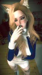 1girls 3d 4k ahri ahri_(league_of_legends) animal_ears apartment aqua_eyes areola areolae bed bedroom big_breasts black_lipstick blacked blonde_hair blue_eyes breasts chromatic_aberration crashbanditkut ear_piercing eyelashes eyeshadow female female_focus fox fox_ears fox_girl hair hi_res high_resolution highres league_of_legends light-skinned_female light_skin lips lipstick long_eyelashes long_hair long_nails looking_at_viewer makeup mature mature_female nail_polish nails piercing qos qos_tattoo queen_of_spades queen_of_spades_symbol queen_of_spades_tattoo riot_games school_uniform schoolgirl solo spade_tattoo stockings video_game_character video_games virt-a-mate virtamate