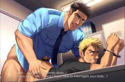 2boys against_surface against_table anal bara bending_over bent_over big_penis cum cum_in_ass cum_inside cum_on_body cum_on_face dilf dubious_consent ejaculation english english_text erect_penis erection gay handcuffs huge_cock imminent_penetration imminent_sex inviting inviting_to_sex izukonohito large_penis male male_only male_rape_victim moan moaning moaning_in_pleasure molestation muscular muscular_male on_table police police_hat police_uniform precum precum_drip punishment rape seductive sound sound_effects tagme text text_bubble thick_penis thrusting thrusting_into_ass veiny_penis video voice_acted x-ray