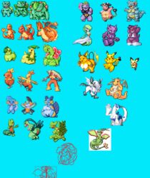 absol anthro bayleef blaziken blue_background breasts bulbasaur busty_feral charizard charmander charmeleon chikorita combusken crossman dragonite evolutionary_family female feral flygon gardevoir gengar ghost_(pokemon) grovyle haunter ivysaur legendary_pokémon lugia machoke marshtomp meganium miltank mudkip nidoqueen nintendo nipples pichu pikachu pixel_art pokemon pokemon_(species) pokemon_gsc pokemon_rgby pokemon_rse pokemon_xy raichu sceptile swampert torchic treecko venusaur video_games