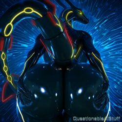 female rayquaza from pokemon by questionableaistuff