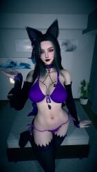 1girls 3d 4k accessory ahri ahri_(league_of_legends) animal_ears aqua_eyes beauty_mark bed bedroom bell belly belly_button big_breasts black_hair black_lipstick black_makeup blacked bra breasts choker chromatic_aberration crashbanditkut earrings eyelashes eyeshadow female female_focus fit fit_female fox fox_ears fox_girl full_body glitter hair hi_res high_resolution highres league_of_legends light-skinned_female light_skin lingerie lips lipstick long_eyelashes long_hair long_nails looking_at_viewer makeup mole mole_under_eye nail_polish nails navel panties qos qos_tattoo queen_of_spades queen_of_spades_symbol queen_of_spades_tattoo riot_games solo spade_tattoo stockings thick_thighs thighs video_game_character video_games virt-a-mate virtamate