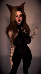 1girls 3d 4k ahri ahri_(league_of_legends) animal_ears apartment areola areolae big_breasts black_lipstick blacked blonde_hair bodysuit breasts chromatic_aberration crashbanditkut ear_piercing eyelashes eyeshadow female female_focus fishnet_bodysuit fishnets fox fox_ears fox_girl hair hi_res high_resolution highres league_of_legends light-skinned_female light_skin lips lipstick long_eyelashes long_hair long_nails looking_at_viewer makeup mature mature_female nail_polish nails nipples piercing qos qos_tattoo queen_of_spades queen_of_spades_symbol queen_of_spades_tattoo red_eyes riot_games see-through see-through_clothing solo spade_tattoo video_game_character video_games virt-a-mate virtamate