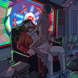 2boys agent_stone ass balls belly brown_hair chair clothing commission dr._eggman dr_robotnik duo eggman eggman_logo erection facial_hair fat fat_belly fat_male gay goggles goggles_on_head hand_on_ass human human_on_human human_only indoors leg_hair light-skinned_male light_skin looking_at_another male male/male mammal mature mature_male moustache nude nude_male nude_male_clothed_male overweight overweight_male pants pants_down penis red_shirt screen sega shirt sitting sitting_on_chair smiling sonic_(series) sonic_the_hedgehog_(film) sonic_the_hedgehog_(series) spicedplantain testicles