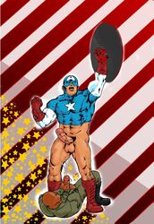 2boys abs avengers bald biceps boots bottomless bruno_b captain_america captain_america's_shield captain_america_(series) cumdrip cumshot dark-skinned_male ejaculation erection gay handjob holding_penis large_penis male male_only marvel mask masturbation mouth_open multiple_boys multiple_males multiple_penises muscles pants_open pecs penis penis_out precum serratus_anterior stars steve_rogers tagme testicles thick_penis uncensored veiny_penis yaoi