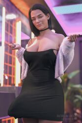 1futa 2025 3d 3d_(artwork) 3d_model 3d_render 3dx artist_name big_breasts black_hair breasts brown_hair bulge bulge_through_clothing bulge_under_clothes chocker collar curvy curvy_body dark_hair daz_studio dickgirl dress dressed erection_under_clothes erection_under_dress eye_contact eyebrows eyelashes eyes futa_focus futa_only futanari grey_eyes hi_res high_resolution highres hips huge_breasts human indoor indoors intersex jacket large_breasts light-skinned_futa light_skin lips looking_at_viewer maria_(rexart) nail_polish nails nipple_bulge original original_character patreon patreon_username penis penis_under_clothes posing posing_for_the_viewer realistic rexart secrets_of_rockfield self_upload shoulder_length_hair shoulders smile smiling smiling_at_viewer solo solo_focus solo_futa tagme thighs topwear uncensored voluptuous voluptuous_body voluptuous_futa waist