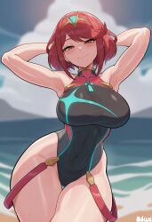 pyra (pro swimmer) (xenoblade) fan art