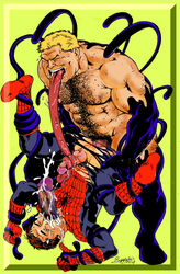 2008 2boys all_the_way_through anal bruno_b cum cumshot death_by_penis eddie_brock ejaculation_while_penetrated erect_while_penetrated gay human light-skinned_male light_skin male male_only male_penetrated marvel monster_boy penis peter_parker restrained spider-man spider-man_(series) straight_hair symbiote tentacle_on_male tonguejob torn_clothes venom_(marvel) villain_on_hero yaoi