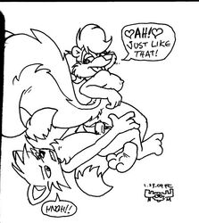 2009 anthro ass barefoot breasts canine crossover female fifi_la_fume fox fur interspecies male mammal nanimoose nude penis sega sex skunk sonic_(series) sonic_team sonic_the_hedgehog_(series) sonic_the_hedgehog_2 straight tagme tails text tiny_toon_adventures warner_brothers