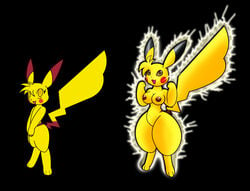 breasts gb_of_bs nintendo nipples pikachu pokemon tagme wide_hips