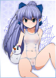 bow flat_chest hisame_(shinrabanshou) one-piece_swimsuit ryuu_ryuu shinrabanshou swimsuit tagme