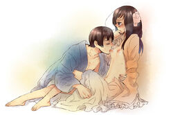 1boy 1girls axis_powers_hetalia female honda_kiku japan_(hetalia) licking licking_nipple nipples small_breasts tagme taiwan_(hetalia)