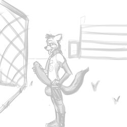 1:1 ailurid anthro balls big_balls big_penis bleachers clothed clothed_male clothing cub genitals hand_on_hip hand_on_penis hi_res huge_cock looking_at_viewer male mammal masturbation monochrome mushyotter partially_clothed penis red_panda sketch soccer soccer_field soccer_uniform solo solo_focus sport sportswear tongue tongue_out uniform