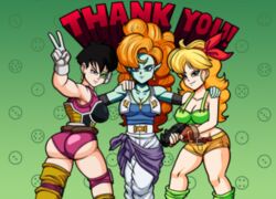 3girls alien alien_girl ass ass_focus ass_up bad_launch black_hair blonde blonde_hair blue_eyes blue_skin boobs breasts brown_gloves brown_tail butt butt_focus cleavage clothed clothed_female clothes clothing crop_top dat_ass dragon_ball dragon_ball_z female female_only fingerless_gloves gesture gloves green-tinted_eyewear green_crop_top green_eyes green_gloves grey_sleeves group gun hair hips hourglass_figure human humanoid knee_pads launch long_hair looking_at_viewer looking_back looking_back_at_viewer looking_pleasured mammal multiple_girls necklace orange_hair pointy_ears purple_eyes race_of_hera saiyan saiyan_armor saiyan_tail scouter seripa shiny shiny_ass shiny_breasts shiny_clothes shiny_hair shiny_skin short_hair short_shorts shoulders simple_background smile smiling smiling_at_viewer spiky_hair superbunnygt tail thick thick_ass thick_hips thick_legs thick_thighs thigh_highs thighhighs thighs tinted_eyewear tits v v_sign white_background wide_hips zangya