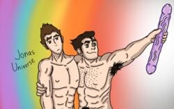 2boys abs arm_around_waist armpit_hair armpits avatar_the_last_airbender bolin brothers brown_eyes brown_hair censored chest_hair dildo double_dildo erect_nipples facial_hair gay gay_incest green_eyes holding_object imminent_penetration imminent_sex incest jonas_universe lgbt_pride_colors mako male male_only nickelodeon nude out_of_frame_censoring outstretched_arm pecs pointless_censoring pubic_hair purple_dildo smooth_skin the_legend_of_korra veiny_dildo yaoi