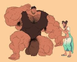 2boys artist_name beard dad dreamworks facial facial_hair fist flaccid foreskin gay grabbing_penis grug_crood hairy hairy_balls hairy_chest hairy_legs hairy_male holding_penis huge_balls huge_cock huge_penis human hyper hyper_balls hyper_muscles hyper_penis male male_only muscle_growth muscular phil_betterman remert sweat sweatdrop tan_skin the_croods the_croods:_a_new_age throbbing throbbing_penis touching_penis touching_self universal_studios yaoi