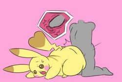 2021 anthro chubby chubby_female chunky cosplay_pikachu cute doggy_style face_down_ass_up heart_eyes large_ass large_penis nintendo pikachu pokémon_(species) pokemon sex sleepyslut smaller_female vaginal_penetration