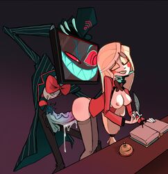 charlie morningstar (hazbin hotel) from hazbin hotel by nephew (artist)