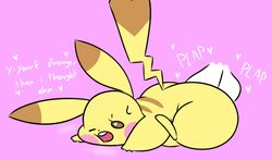 2021 anthro chubby chubby_female chunky cosplay_pikachu cute doggy_style face_down_ass_up heart_eyes large_ass large_penis nintendo pikachu pokémon_(species) pokemon sex sleepyslut smaller_female vaginal_penetration