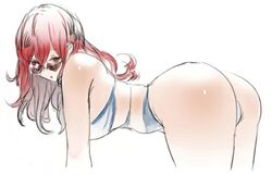 big_ass female heart-shaped_eyewear heart-shaped_sunglasses league_of_legends looking_over_eyewear looking_over_glasses looking_over_sunglasses miss_fortune pd pool_party_miss_fortune pool_party_series red_eyes red_hair sketch sunglasses tinted_eyewear