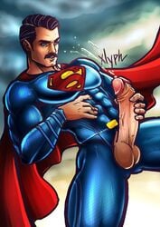 2boys abs actor biceps big_cock big_penis blue_eyes boner celebrity clark_kent clothed cum cumming dc dc_extended_universe erect_penis erection exposed exposed_penis hard_on henry_cavill huge_cock huge_penis in_character jerking jerking_off jerkingoff male male_only masturbating masturbation moustache muscles muscular muscular_male pecs superman thick_thighs uncut xlyph