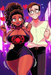 1boy 1boy1girl 1girls ai_generated big_ass big_breasts big_thighs breasts brown-skinned_female brown_body brown_skin curvaceous curvy curvy_figure dark-skinned_female dark_skin digital_media_(artwork) female hips hourglass_figure huge_ass huge_breasts huge_thighs large_ass large_breasts large_thighs legs light-skinned_male light_skin marvel marvel_comics mature mature_female mature_male miles_morales miley_morales_(tg-gelatin) rule_63 slim_waist spider-man spider-man_(series) straight tg-gelatin thick thick_hips thick_legs thick_thighs thighs thighs_bigger_than_head voluptuous waist wide_hips wide_thighs