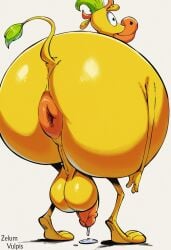 1boy ai_generated anus bovine cow_horns cow_tail donut_anus dripping_precum furry_male furry_only heffer_wolfe large_balls large_testicles looking_away male_only nickelodeon nude_male penis presenting_anus presenting_hindquarters puffy_anus rocko's_modern_life round_ass round_body round_butt self_upload taint testicles white_background yellow_body yellow_skin zelum_vulpis