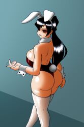 ass big_ass big_breasts black_hair bonnie_(galejro) breasts bunny bunny_ears bunny_girl bunnysuit busty colored female full_color galejro glowing_eyes grin grinning huge_breasts inviting_to_fuck inviting_to_sex kneesocks large_ass large_breasts long_hair male oc original_character pink_eyes playboy_bunny ponytail red_eyes skimpy skimpy_clothes skimpy_outfit smile stockings succubus table_sex thighhighs thighs tights vampire vampire_girl waitress_outfit walking