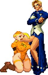 cammy_white fellatio femalesub femdom futa_on_female futanari mature_(kof) mugen on_knees oral oral_sex snk street_fighter street_fighter_alpha