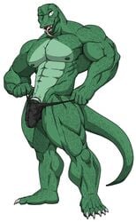 2021 abs accessory anthro barazoku beastars big_muscles bulge claws clothing clothing_pull cock_ring collaboration genital_outline genitals gosha_(beastars) green_body hi_res jewelry komodo_dragon kyuuhari lizard long_tongue looking_at_viewer male male_only monitor_lizard multicolored_body muscular muscular_anthro muscular_male navel nipples one_eye_closed open_mouth open_smile pecs penis penis_accessory penis_jewelry penis_outline quads reptile scalie sharp_teeth simple_background smile solo standing teeth thick_thighs thong thong_pull toe_claws tongue tongue_out two_tone_body underwear underwear_pull white_background wink wolfoxokamichan