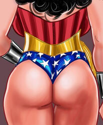 1girls amazon ass ass_focus back back_view black_hair dc dc_comics diana_prince female hourglass_figure justice_league light-skinned_female light_skin lower_body solo superhero superheroine superposer themysciran voluptuous wonder_woman wonder_woman_(series)