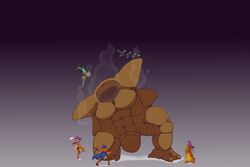 4girls anthro female fight magic multiple_girls shell