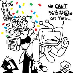 1girls anthro breasts chubby deltarune female flashing furry krisispiss tagme tenna_(deltarune)