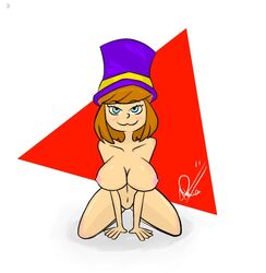 1girls a_hat_in_time big_breasts blush breasts completely_nude completely_nude_female female female_only full_body hat hat_adult hat_kid naked naked_female nude nude_female solo solo_female tagme