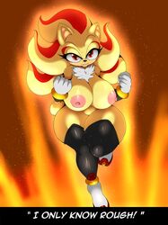 1girls anthro ass breasts child_bearing_hips curvaceous curvy erect_nipples exhibitionism furry hedgehog huge_ass huge_breasts nipples nude nude_female rule_63 shadow_the_hedgehog solo solo_female sonic_(series) suirano super_shadow voluptuous wide_hips